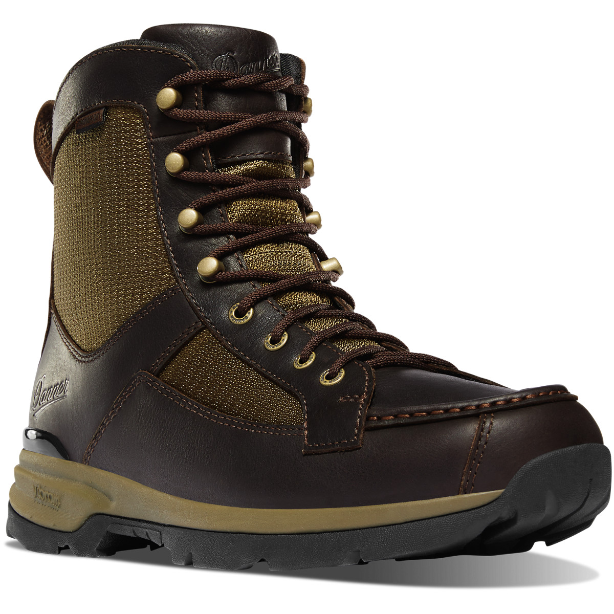 Danner Mens Recurve Moc Toe Hunting Boots Dark Brown/Olive - GJD852741